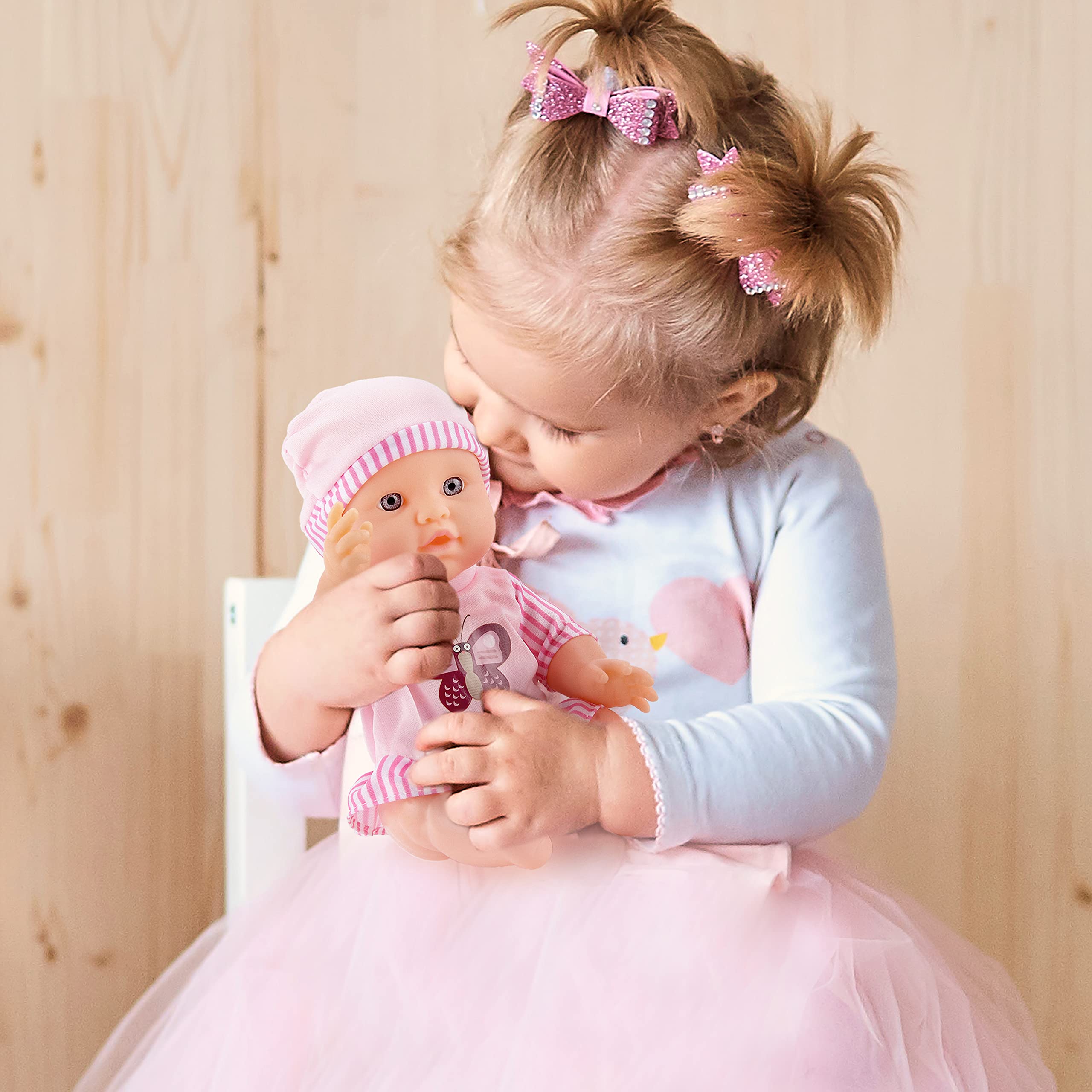 Amazon | ベビードール 2歳の女の子向け 12インチ 赤ちゃん人形 ピンク